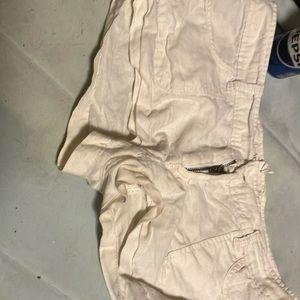 White Jean shorts